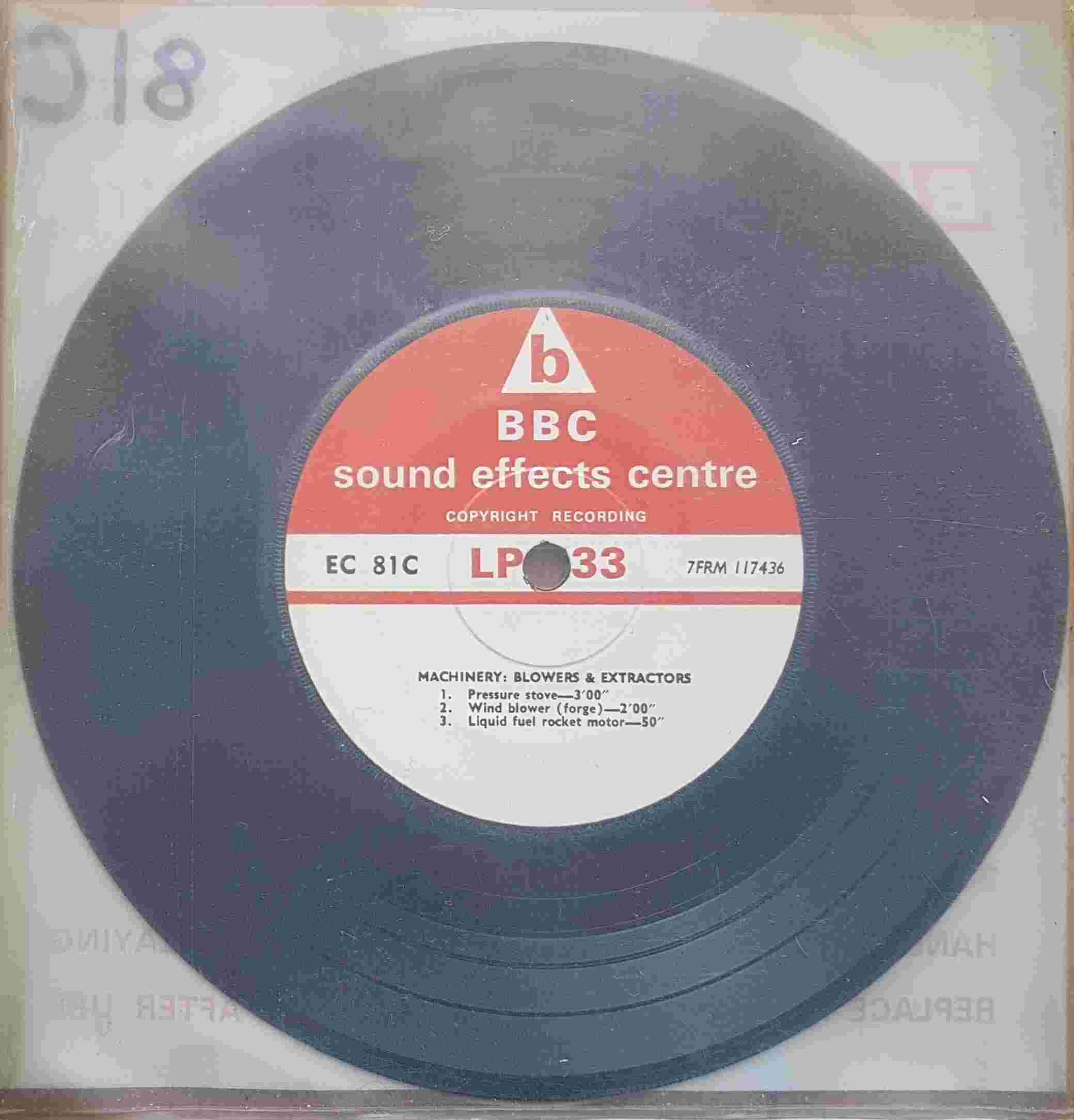 Picture of EC 81C Machinery: Blowers & extractors by artist Not registered from the BBC records and Tapes library